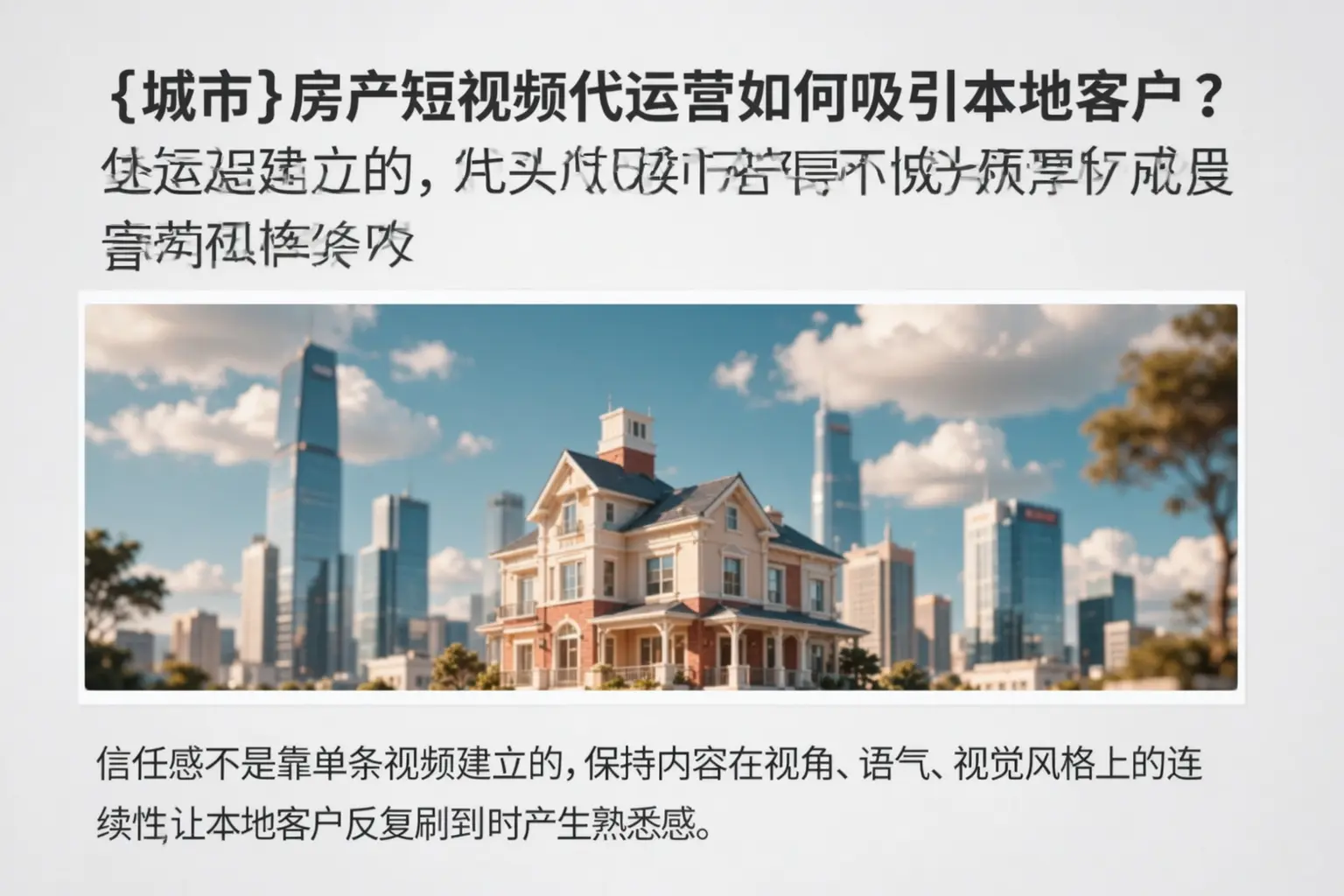 三亚房产短视频代运营如何吸引本地客户?