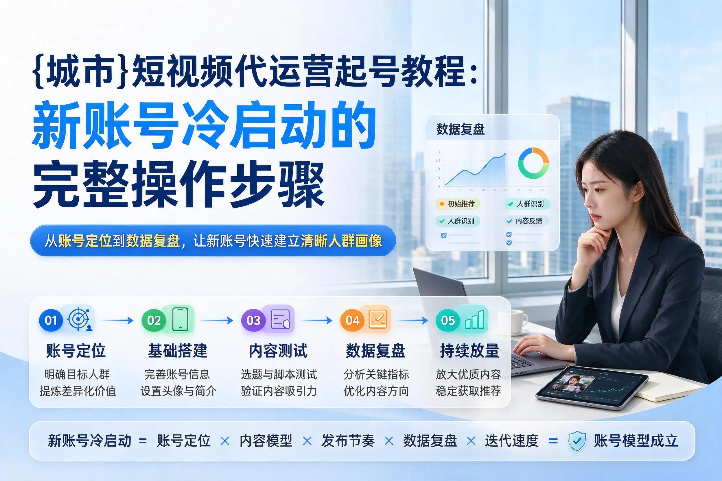 三亚短视频代运营起号教程:新账号冷启动的完整操作步骤