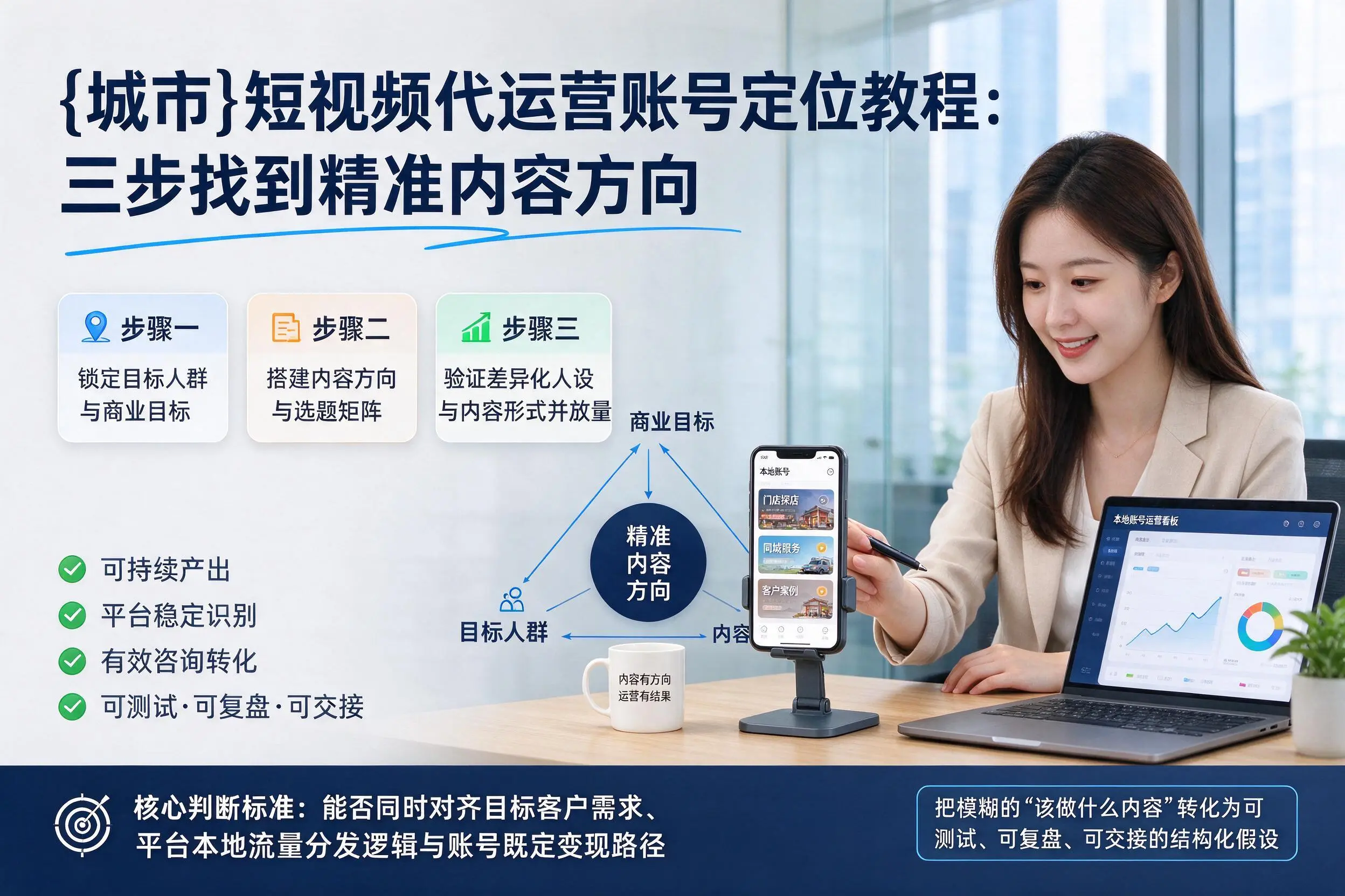 三亚短视频代运营账号定位教程:三步找到精准内容方向
