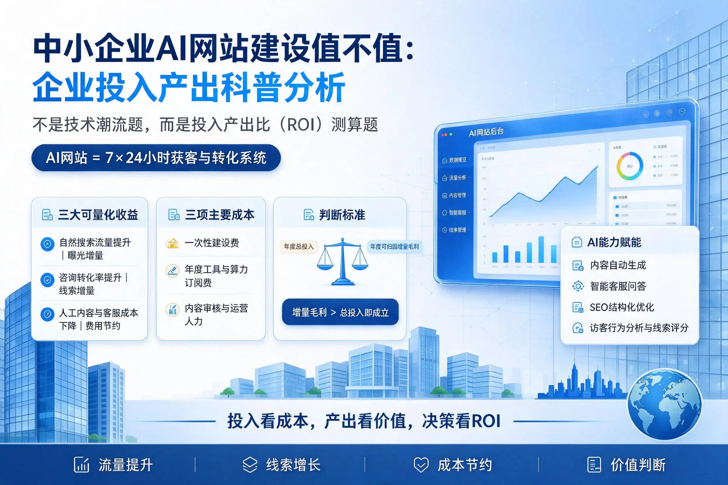 中小企业AI网站建设值不值:三亚企业投入产出科普分析