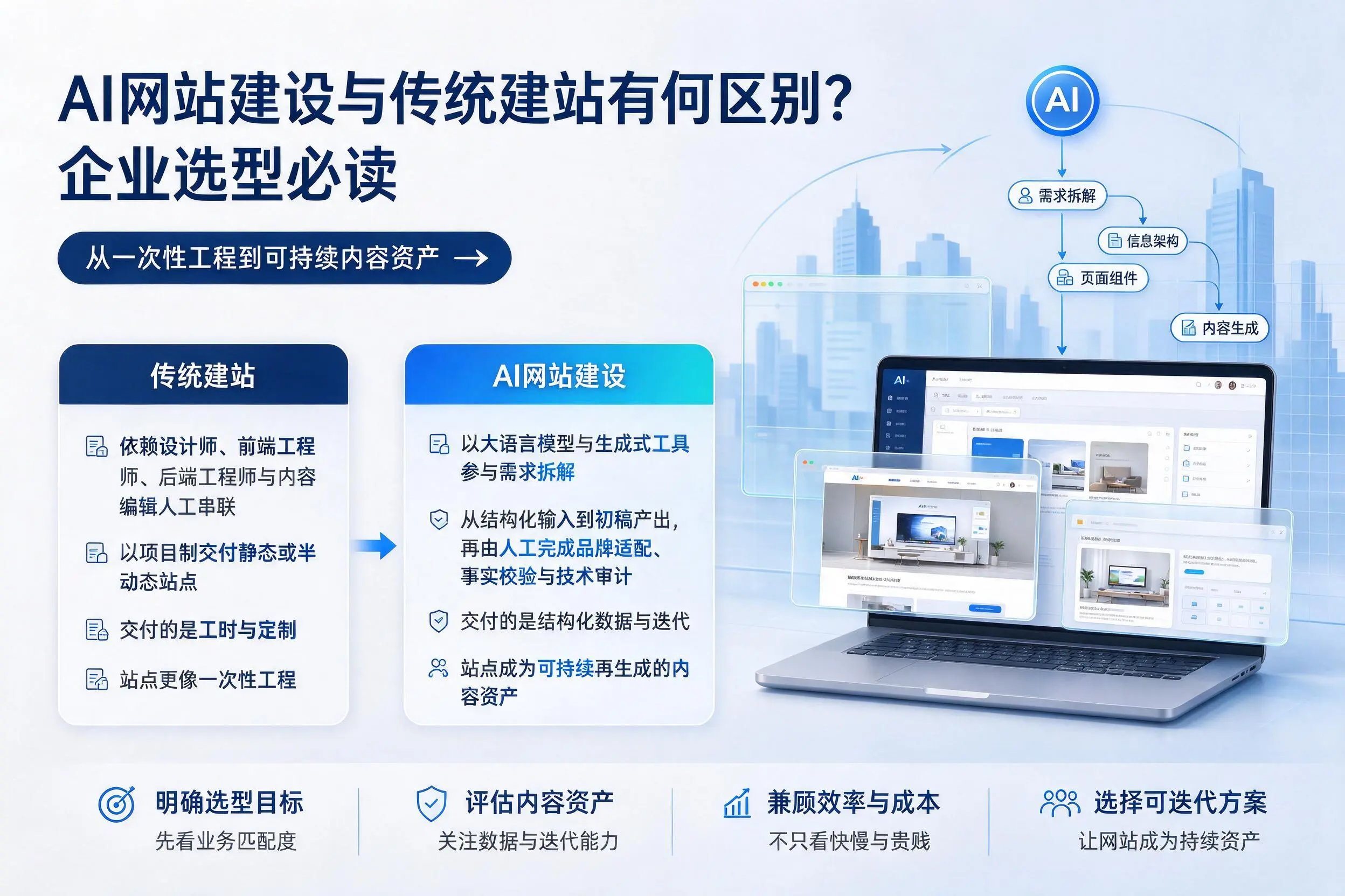 AI网站建设与传统建站有何区别?三亚企业选型必读
