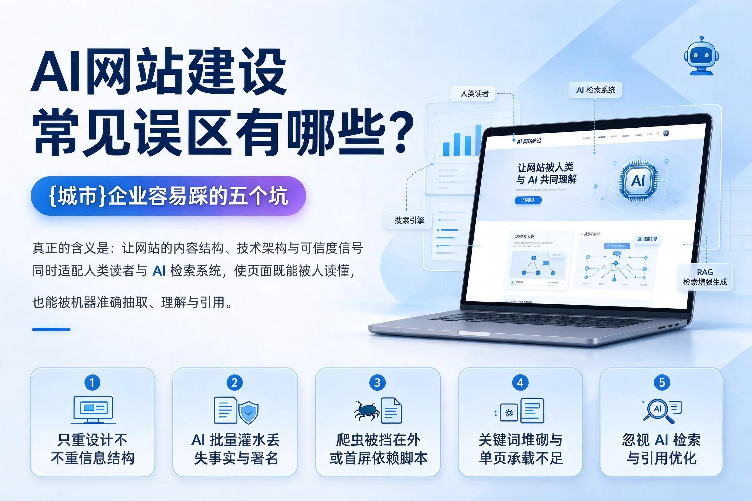 AI网站建设常见误区有哪些？三亚企业容易踩的五个坑
