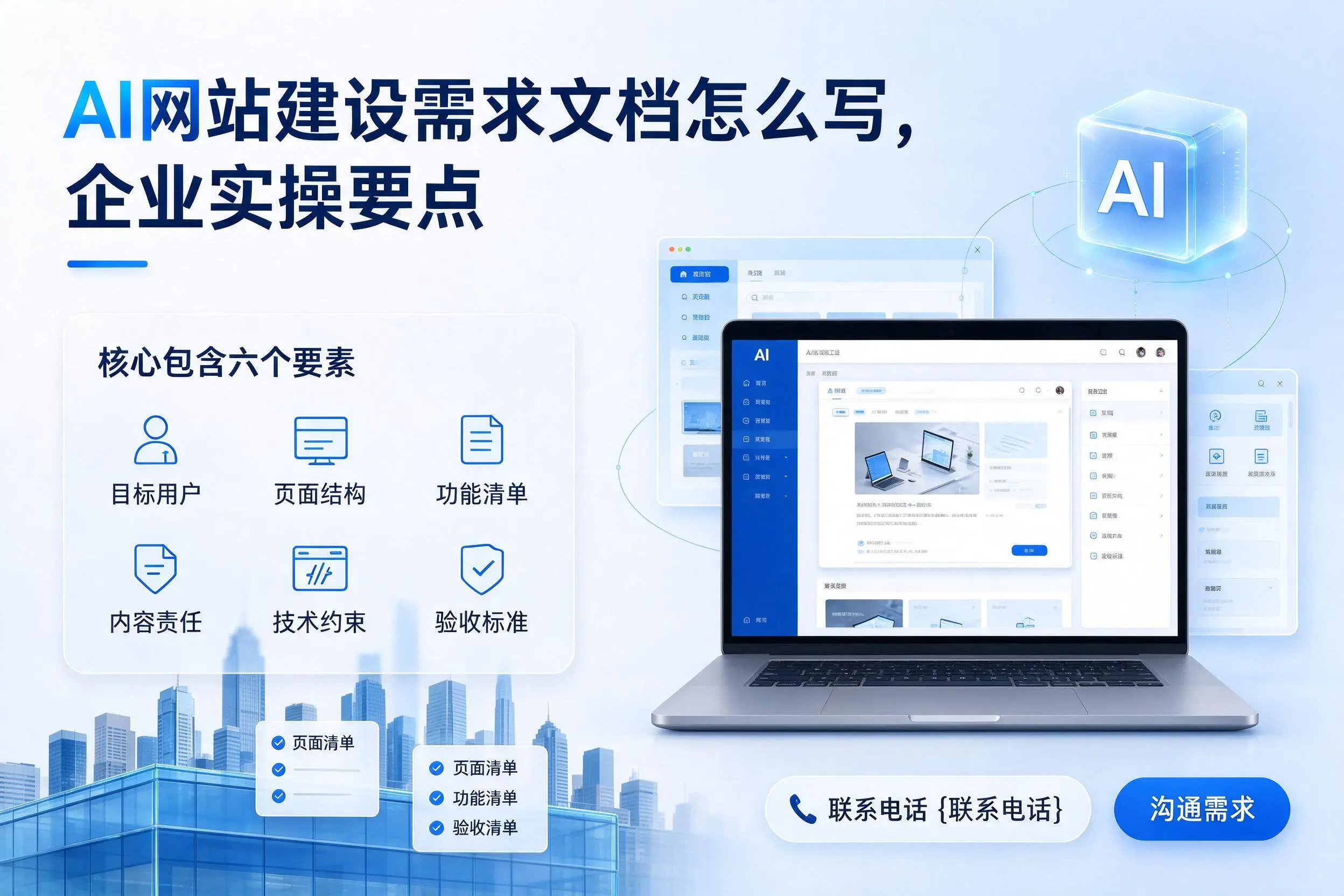 AI网站建设需求文档怎么写,三亚企业实操要点
