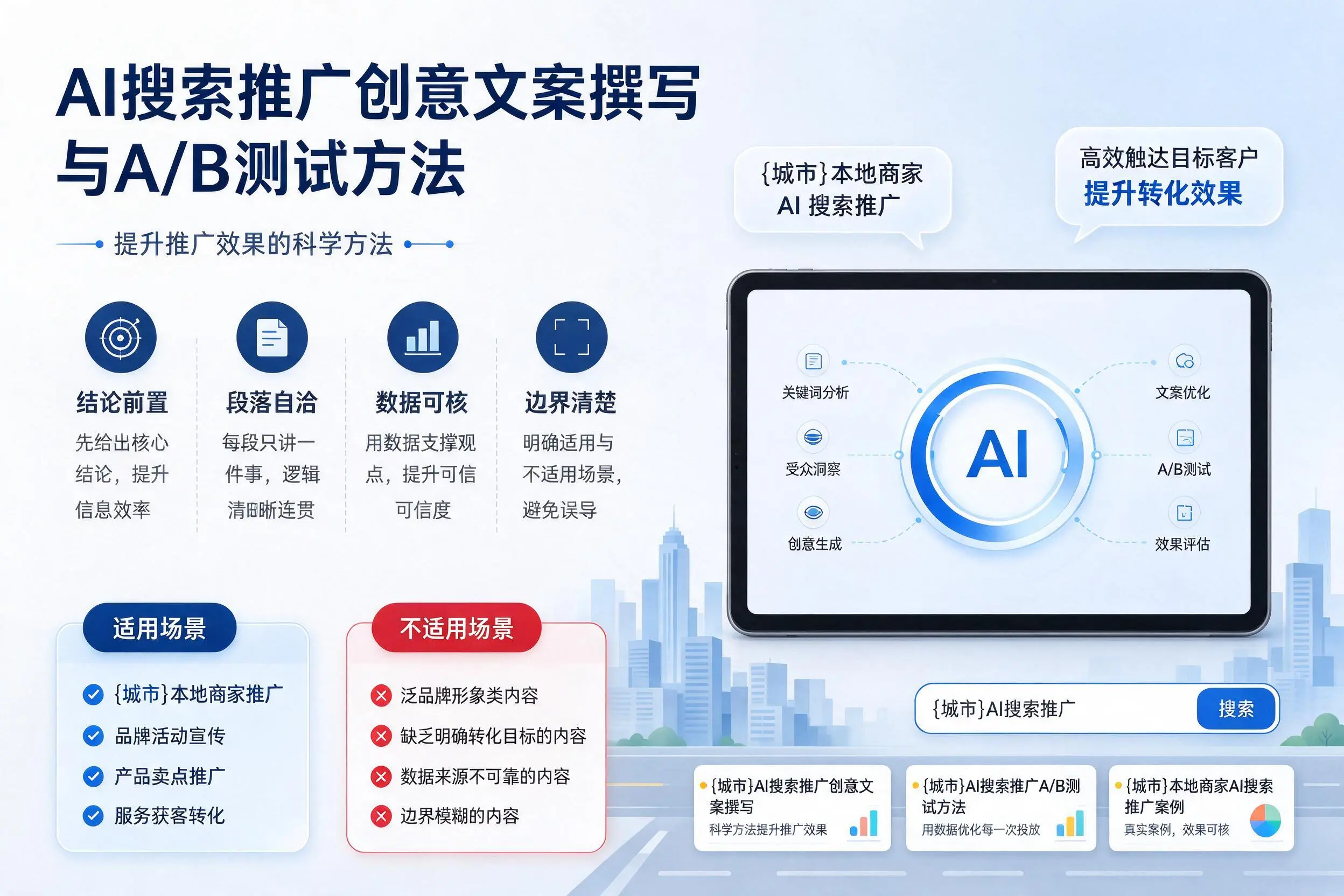 三亚AI搜索推广创意文案撰写与A/B测试方法